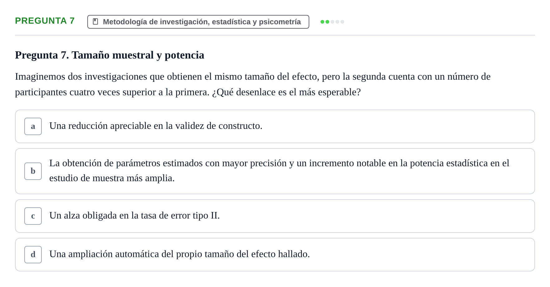 Enunciado: Pregunta 7