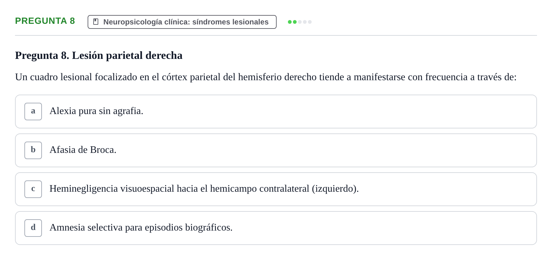 Enunciado: Pregunta 8