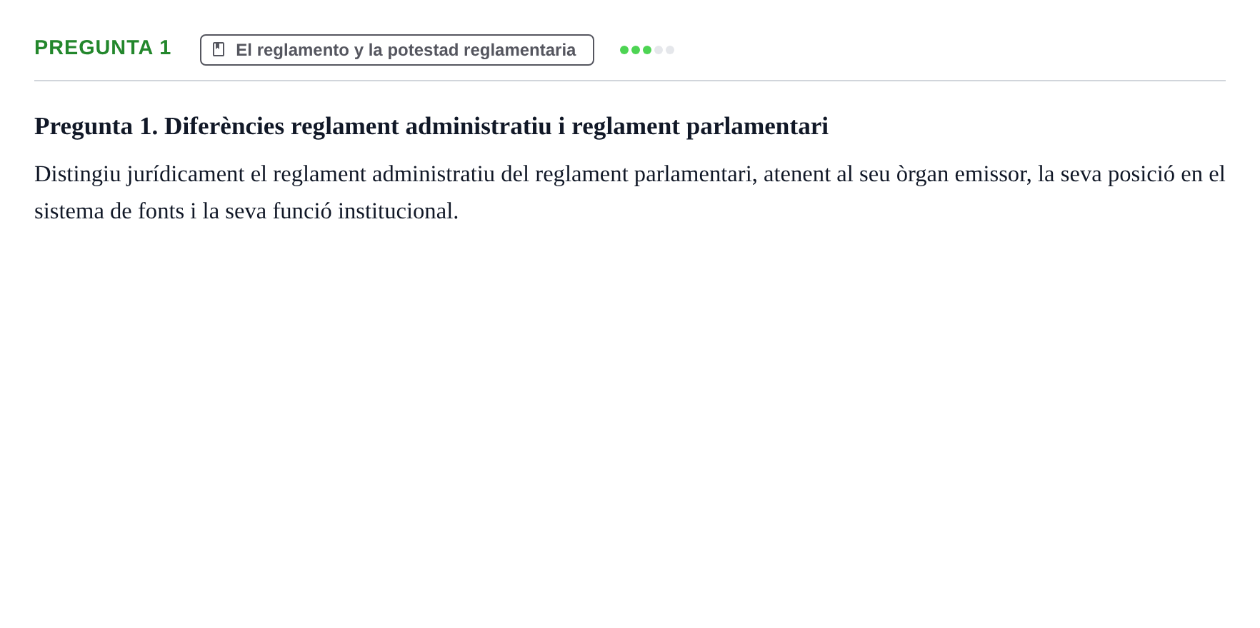 Enunciado: Pregunta 1 · Derecho Constitucional I UAB Examen Final: Preguntes Teòriques de Dret Constitucional