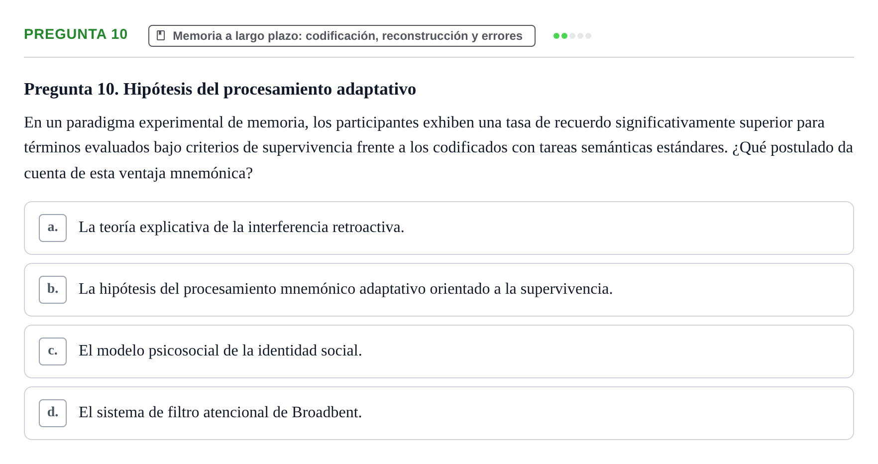 Enunciado: Pregunta 10