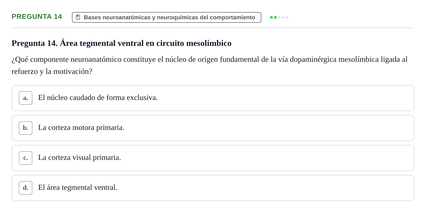 Enunciado: Pregunta 14