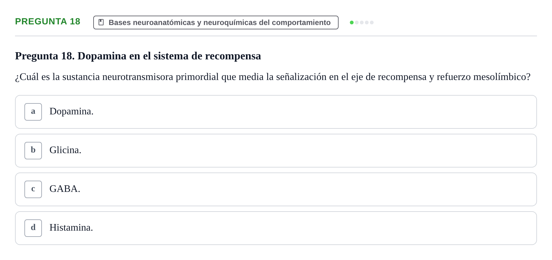 Enunciado: Pregunta 18