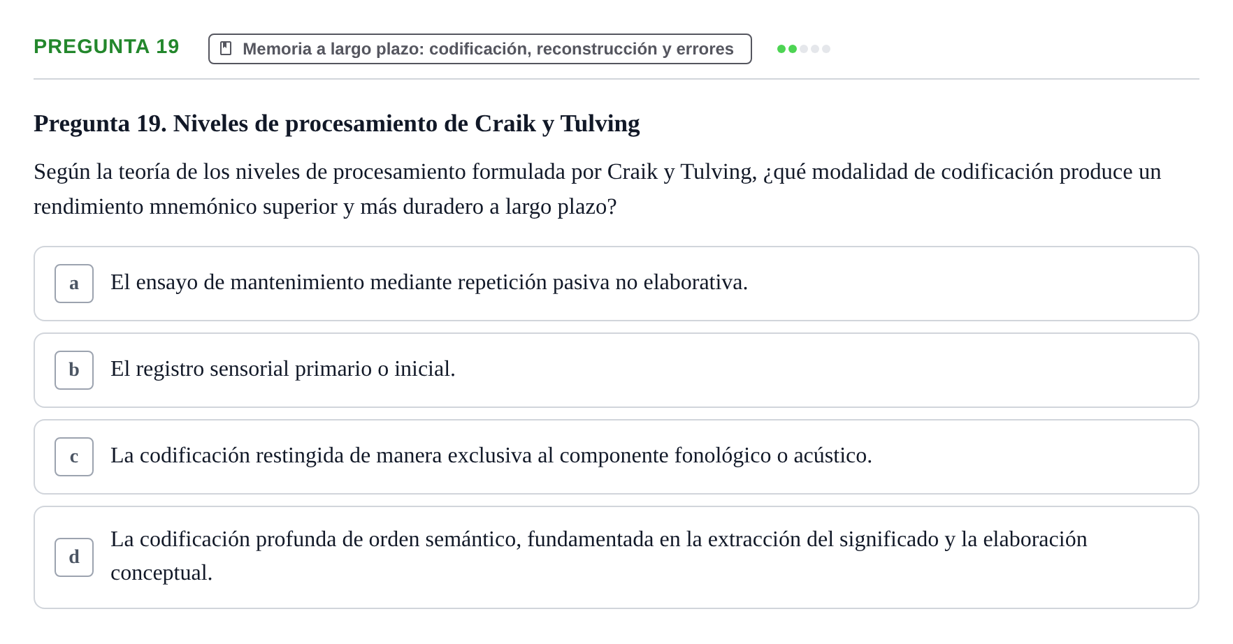 Enunciado: Pregunta 19