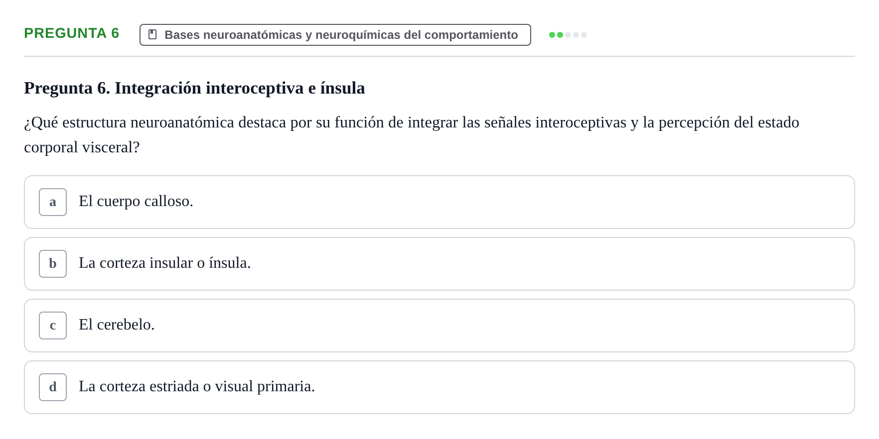 Enunciado: Pregunta 6