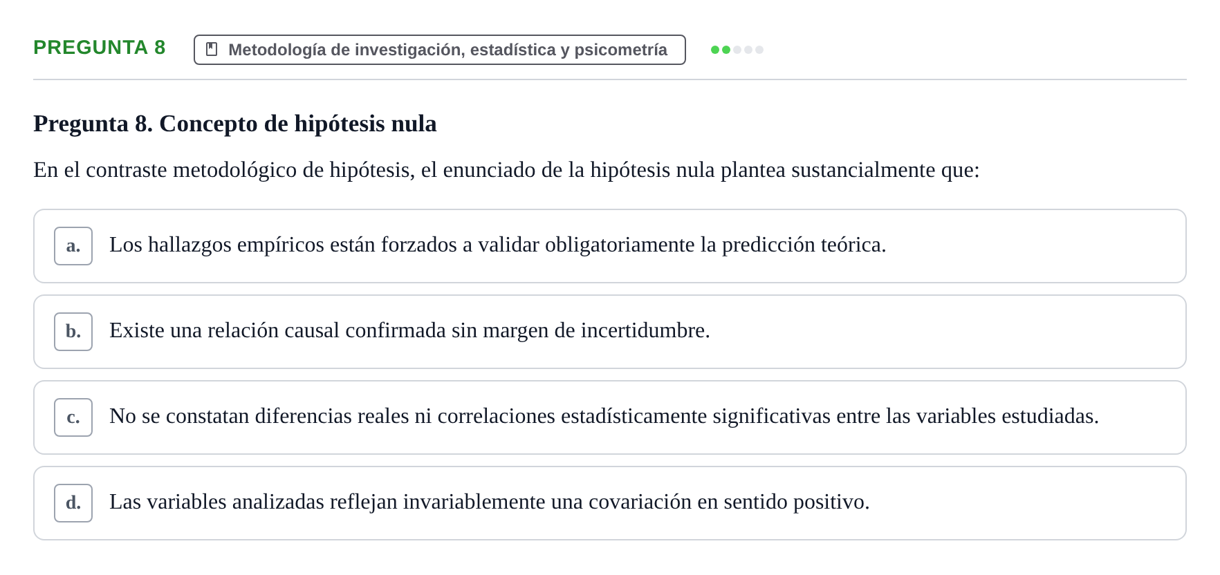 Enunciado: Pregunta 8