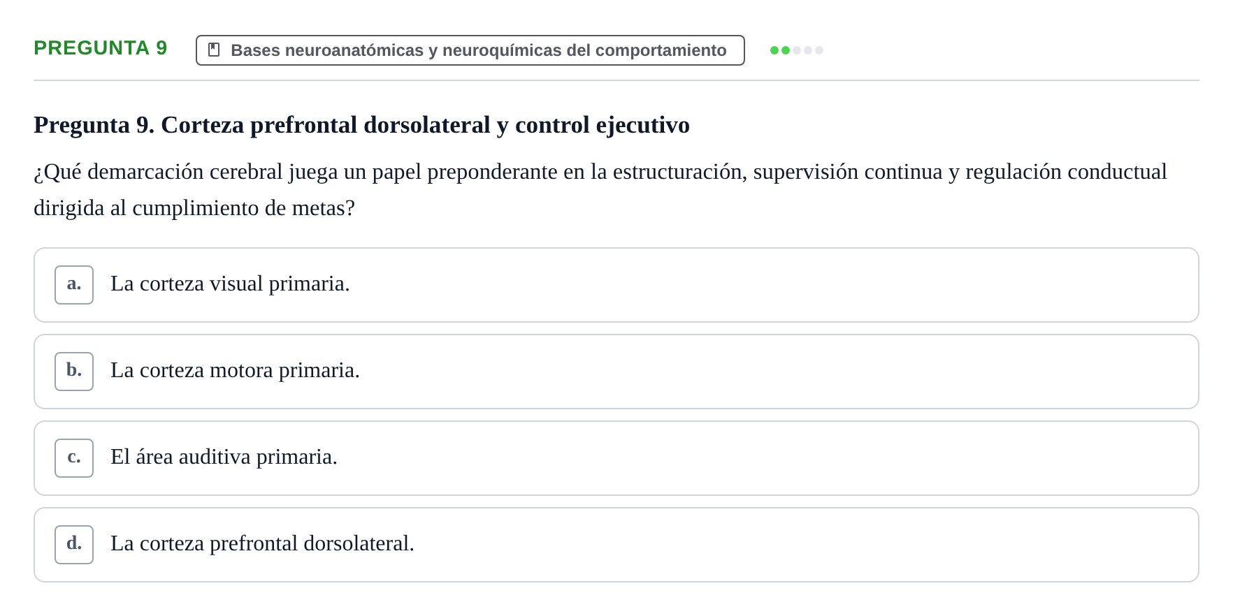 Enunciado: Pregunta 9