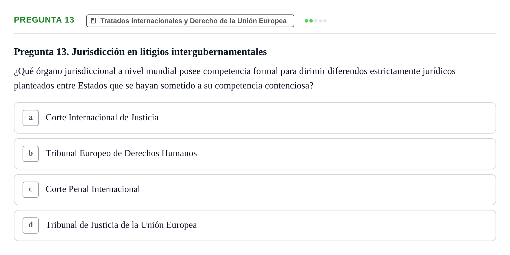 Enunciado: Pregunta 13