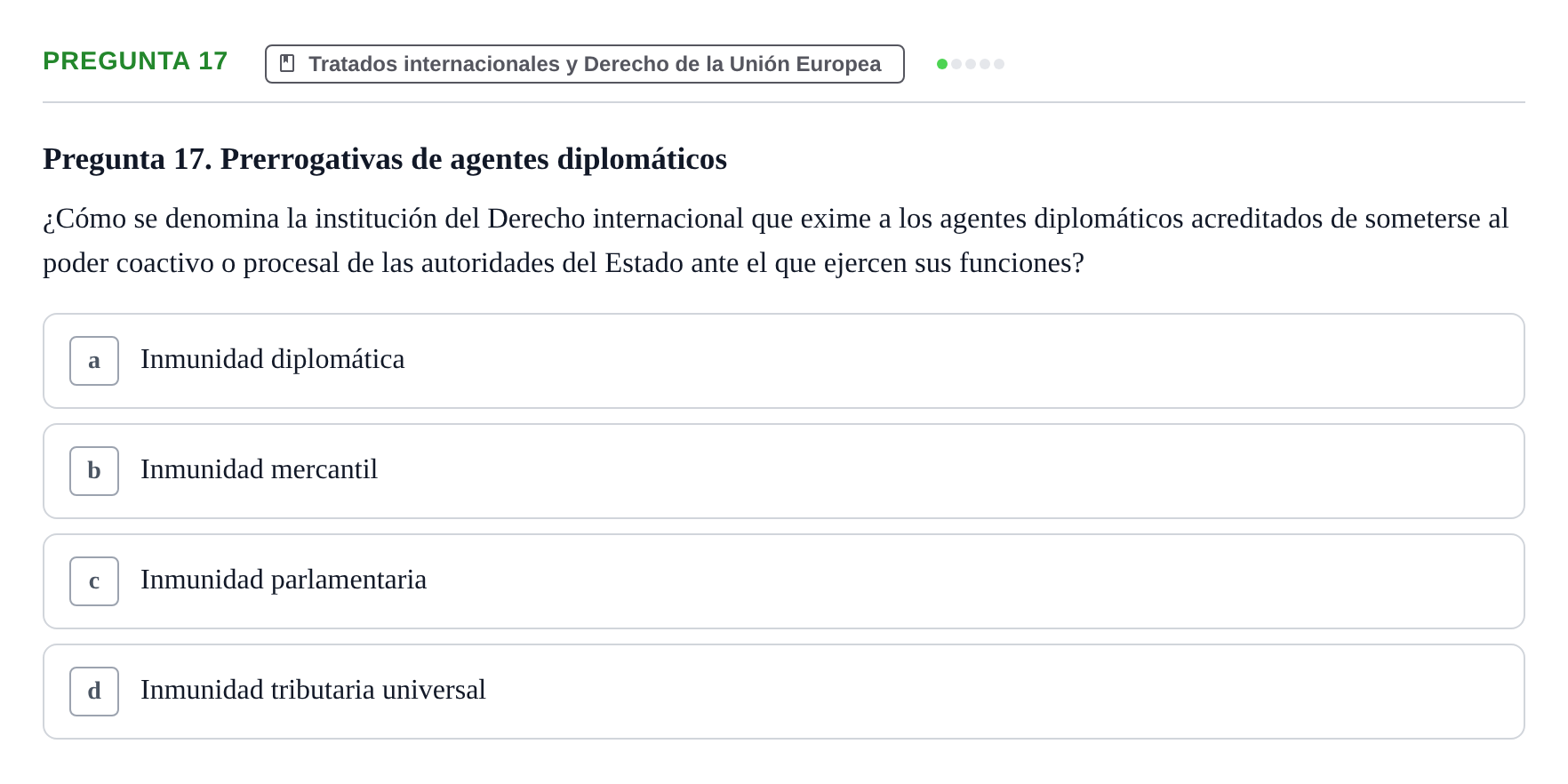 Enunciado: Pregunta 17