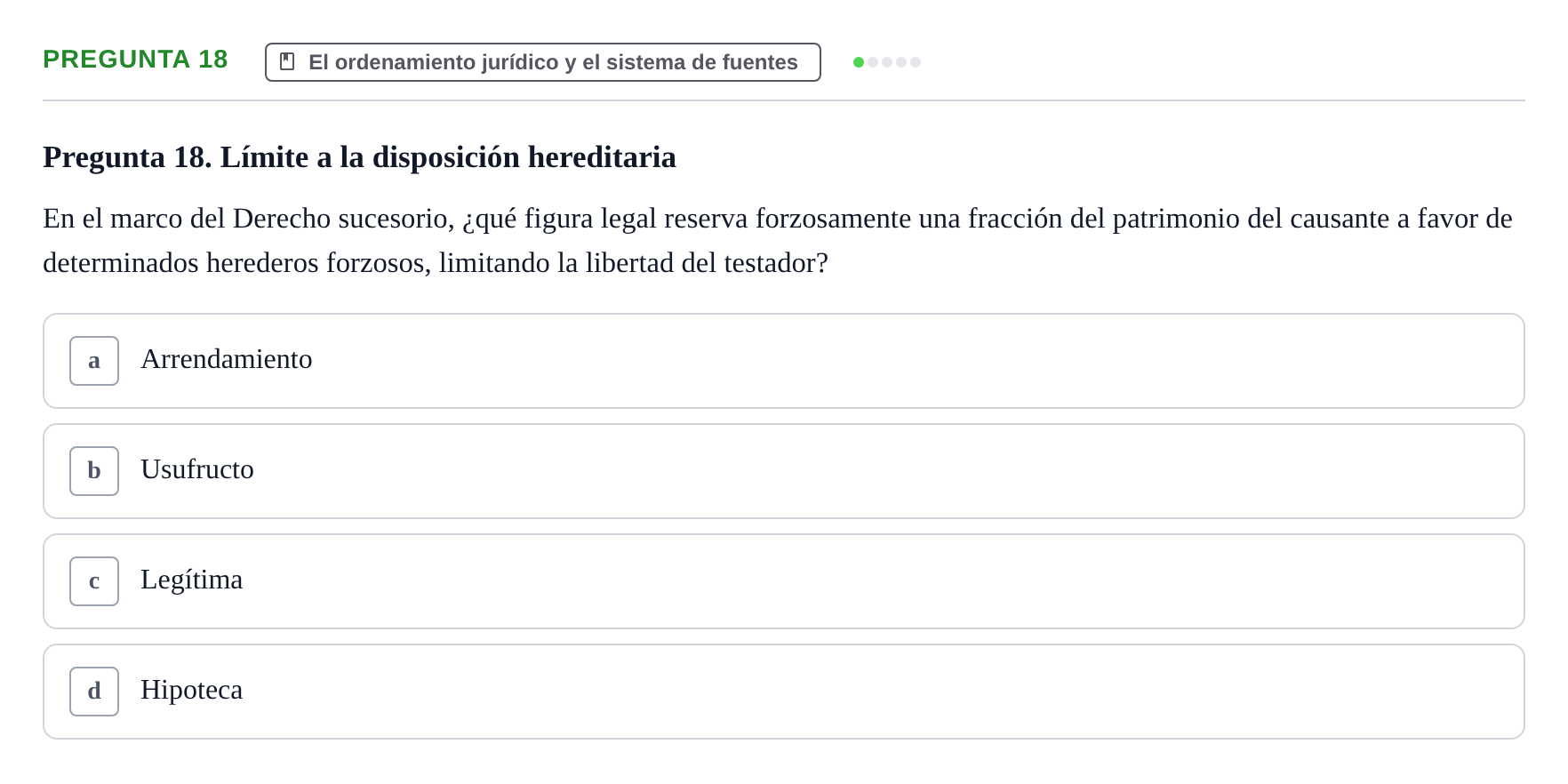 Enunciado: Pregunta 18