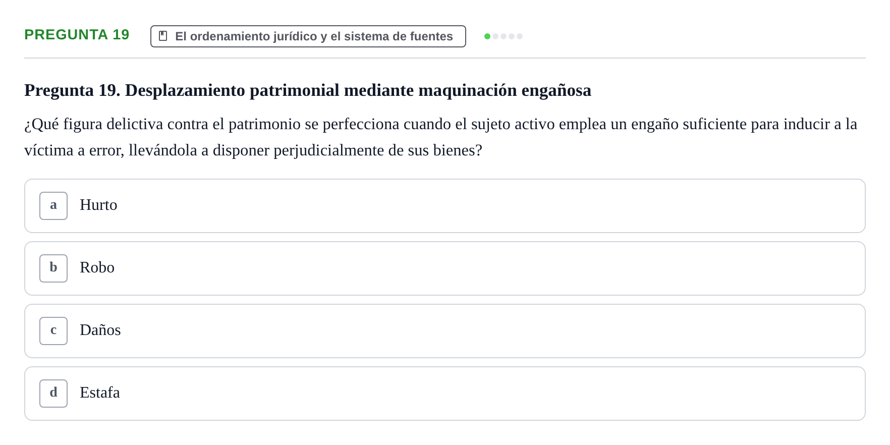 Enunciado: Pregunta 19