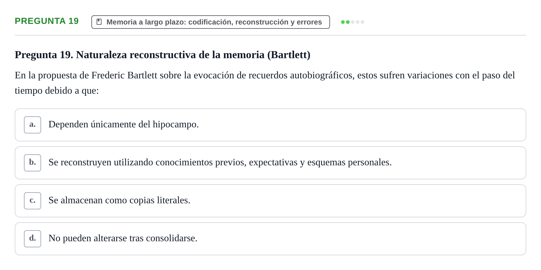 Enunciado: Pregunta 19