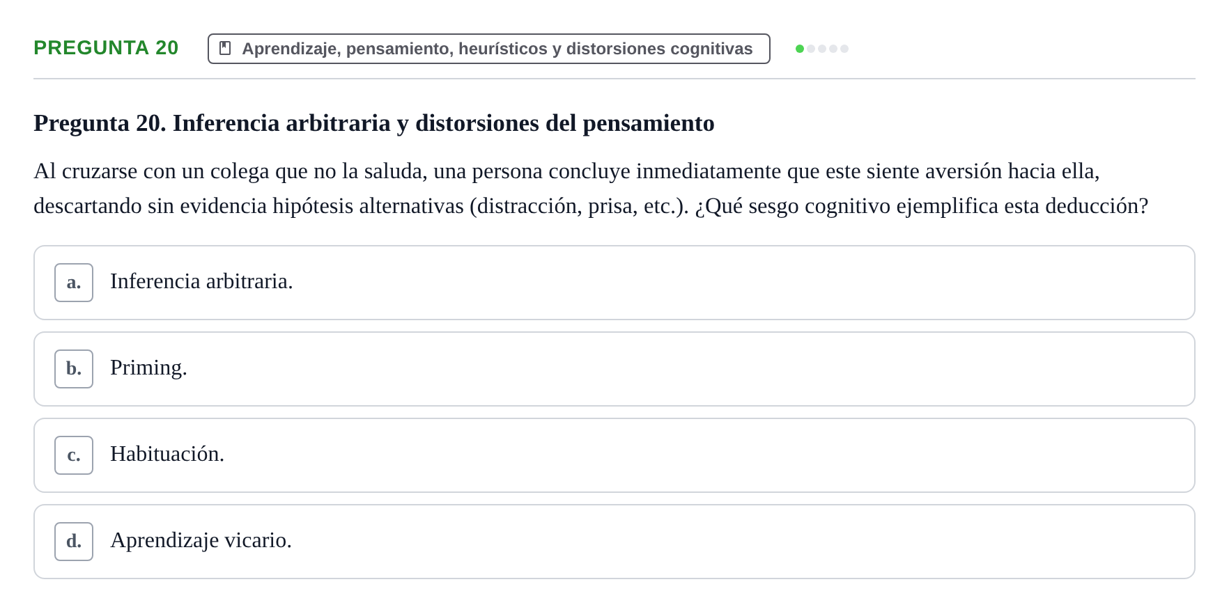Enunciado: Pregunta 20