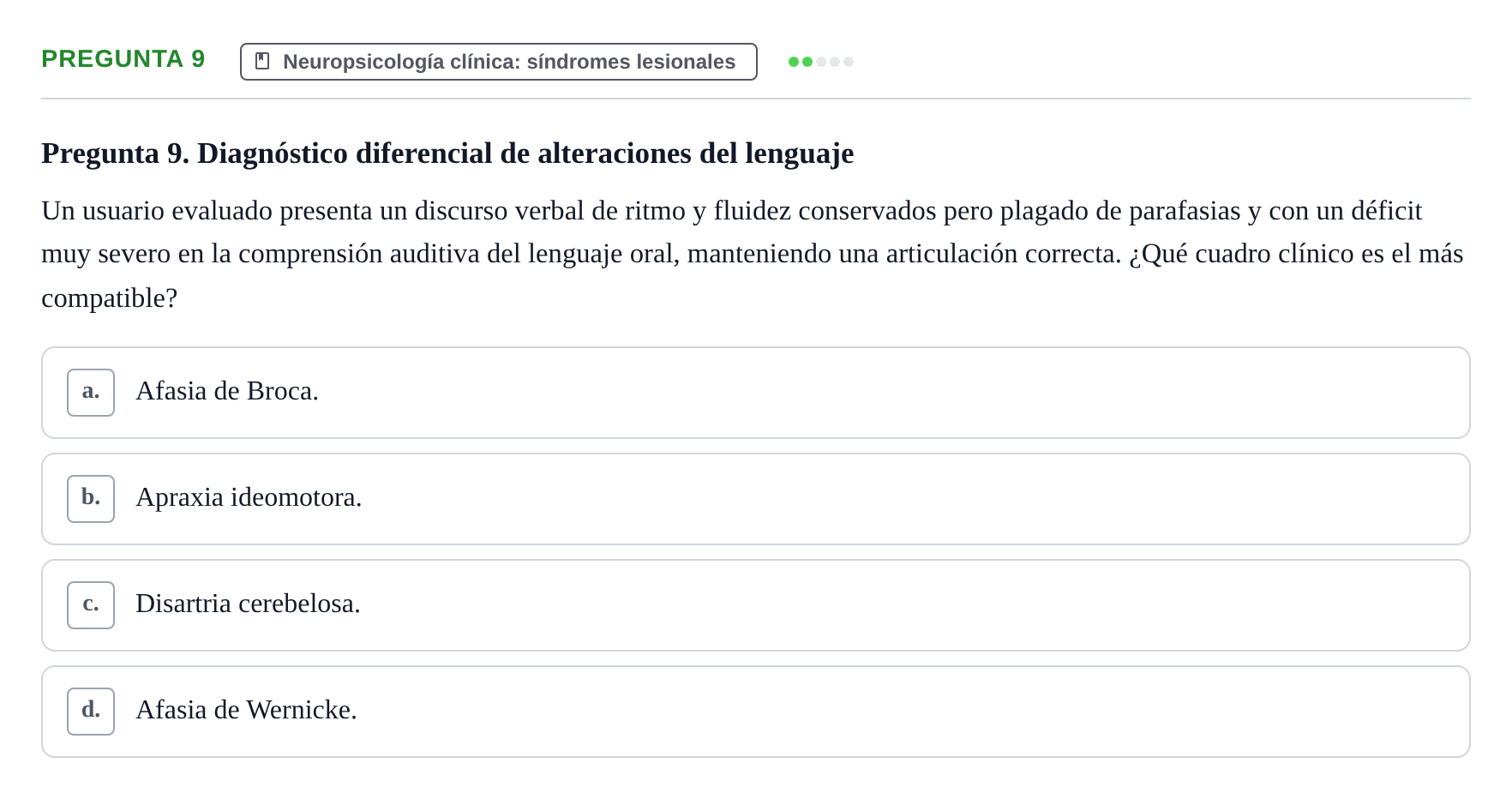Enunciado: Pregunta 9