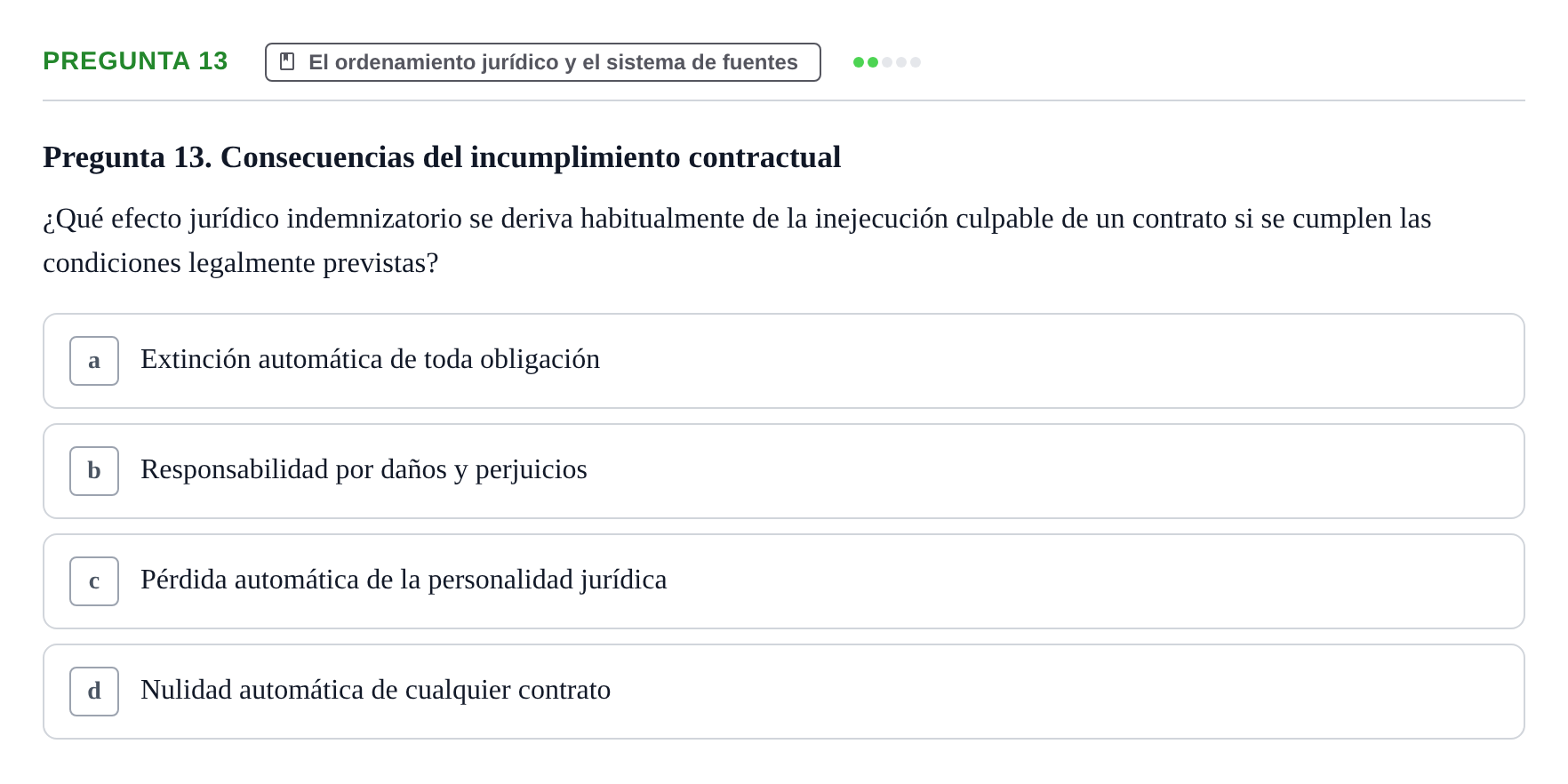 Enunciado: Pregunta 13