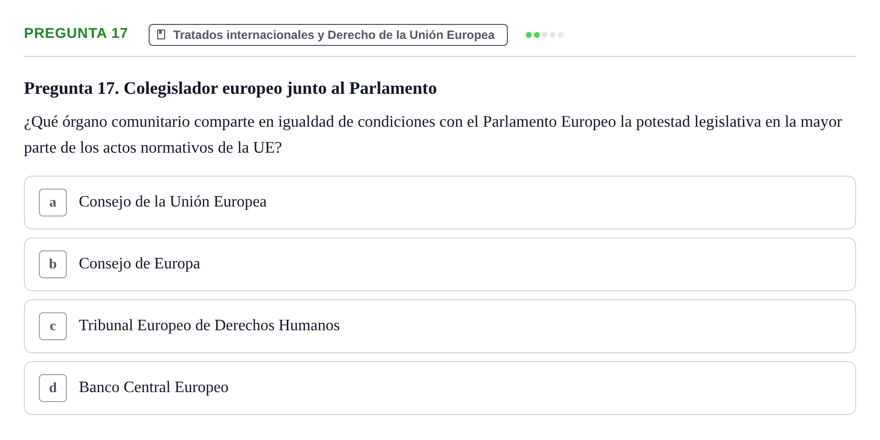 Enunciado: Pregunta 17