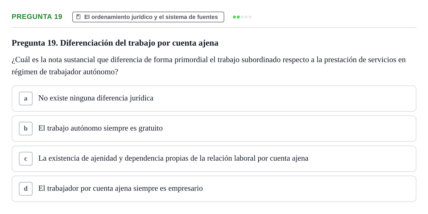 Enunciado: Pregunta 19