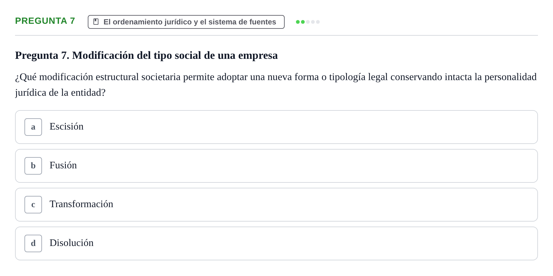 Enunciado: Pregunta 7