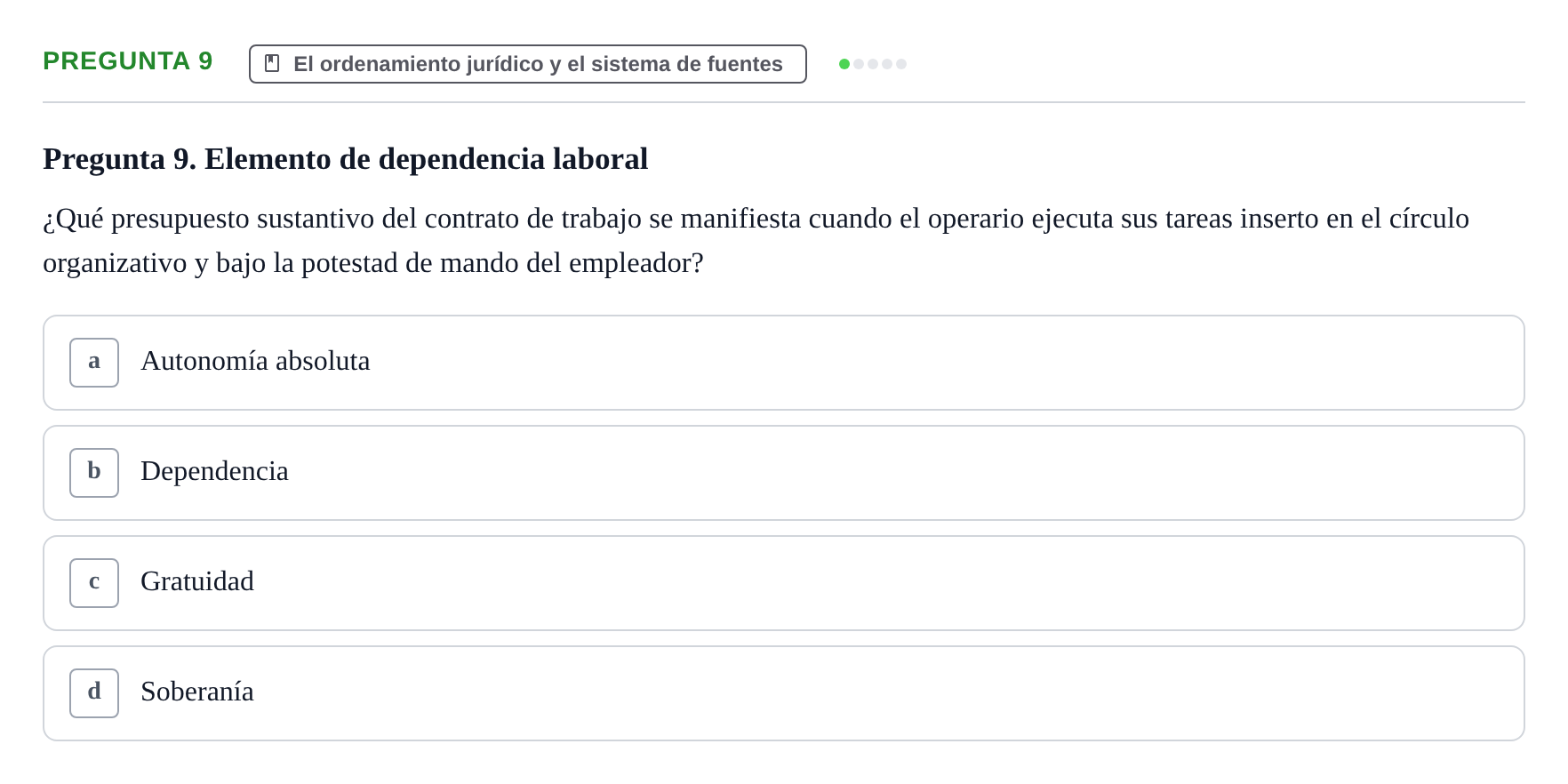 Enunciado: Pregunta 9