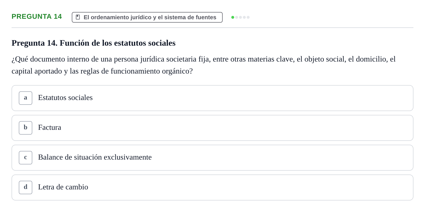 Enunciado: Pregunta 14