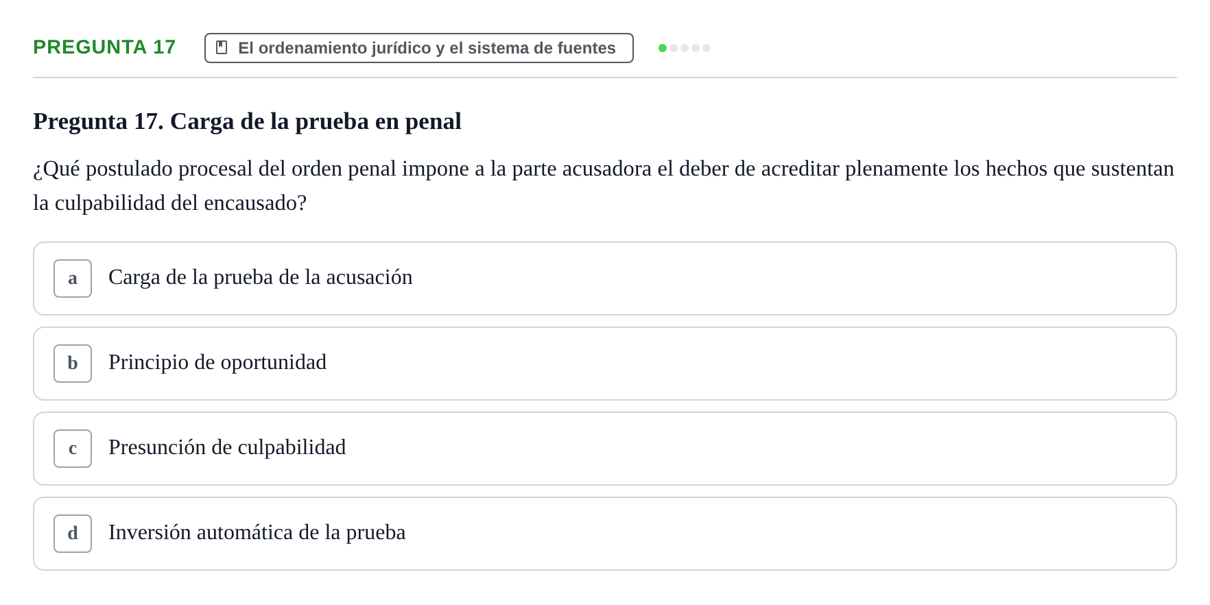 Enunciado: Pregunta 17