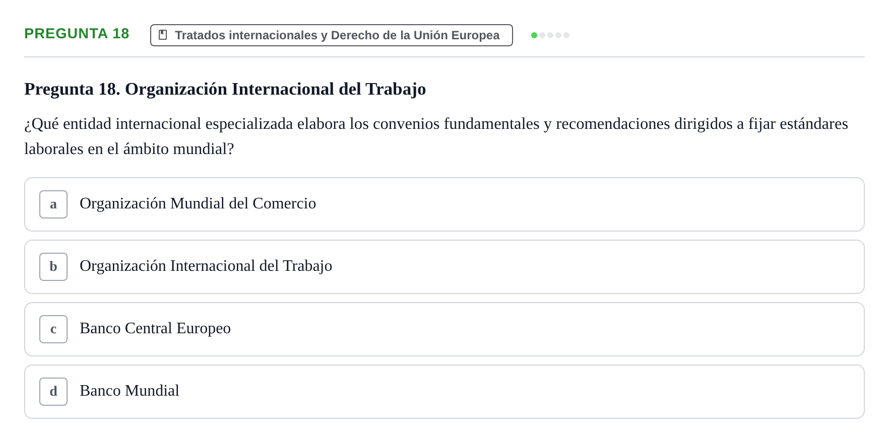 Enunciado: Pregunta 18