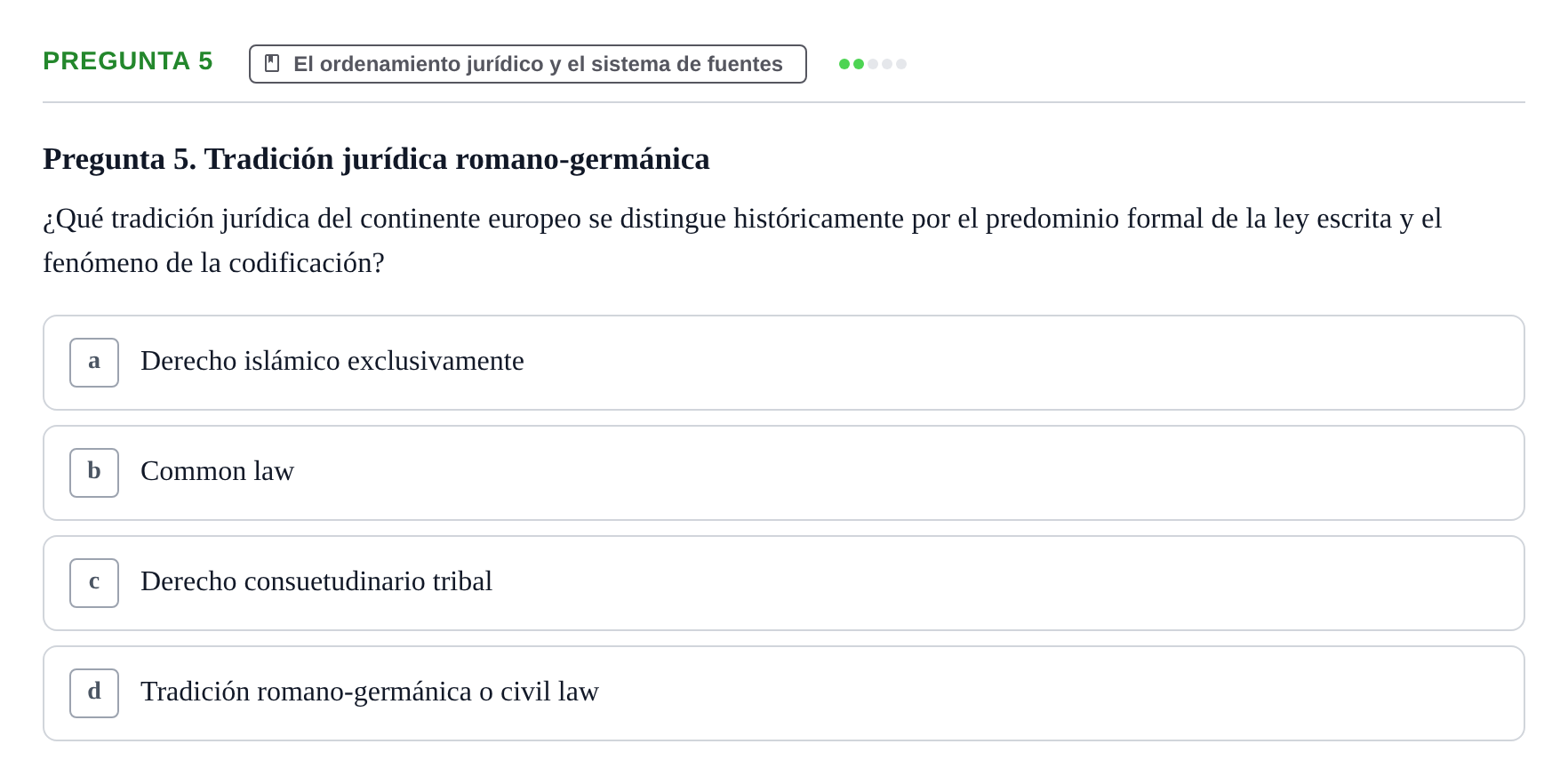 Enunciado: Pregunta 5