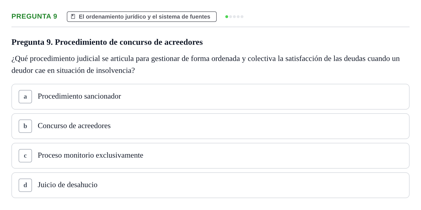 Enunciado: Pregunta 9