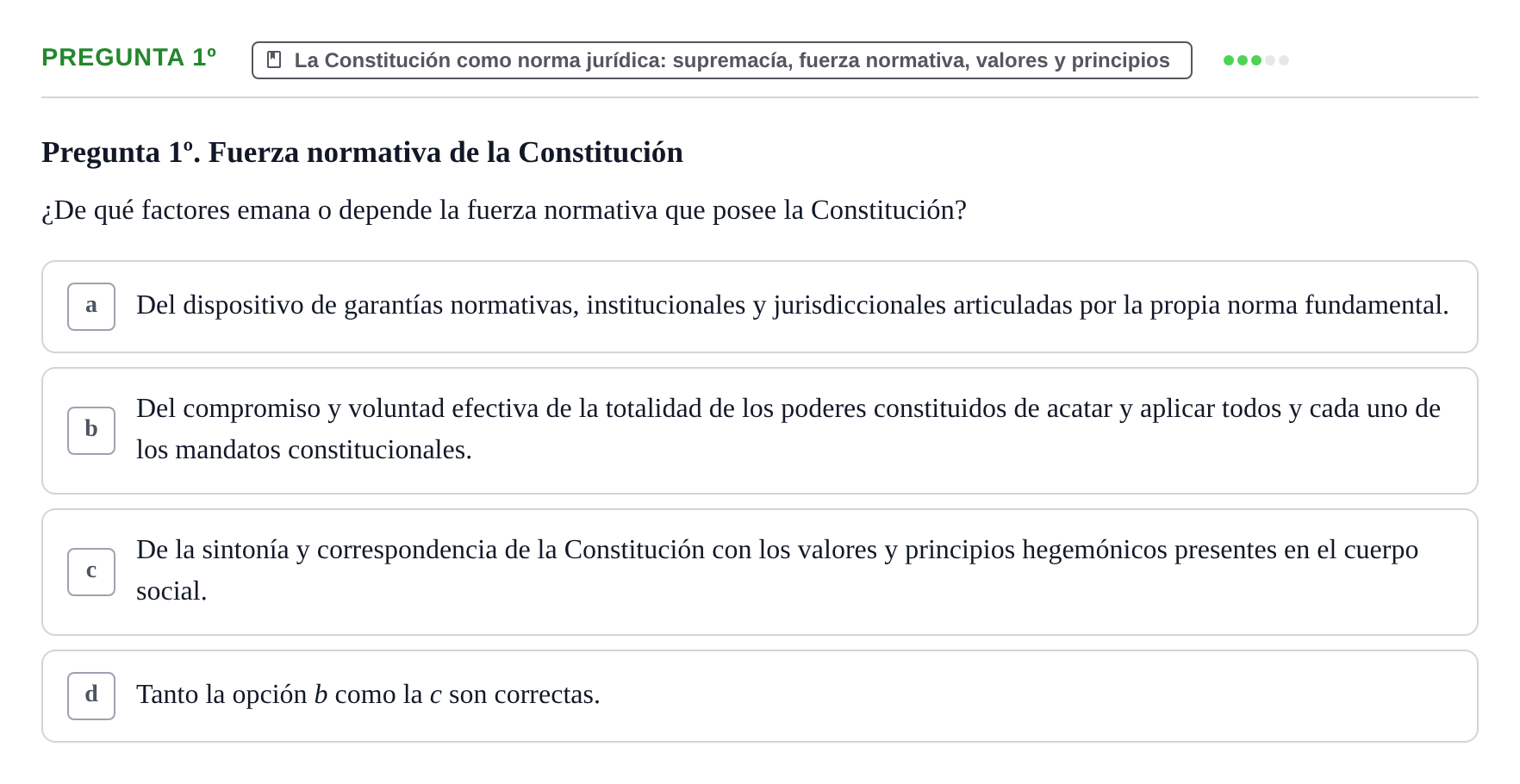 Enunciado: Pregunta 1º · Derecho Constitucional I UDL 2019