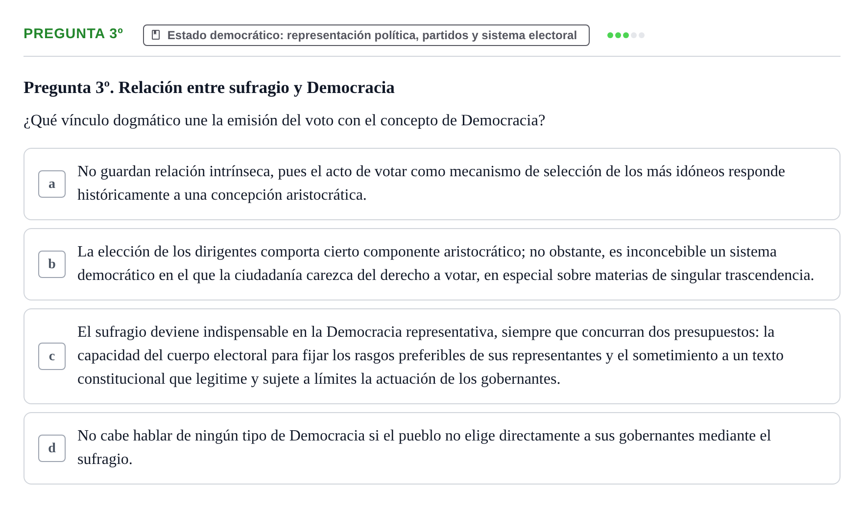 Enunciado: Pregunta 3º · Derecho Constitucional I UDL 2019