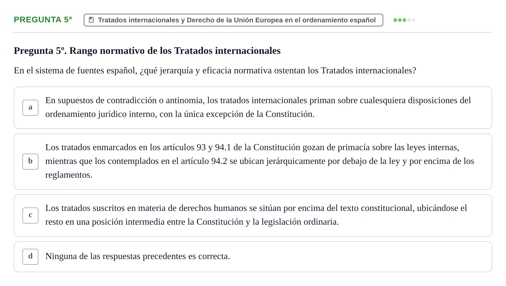 Enunciado: Pregunta 5º · Derecho Constitucional I UDL 2019