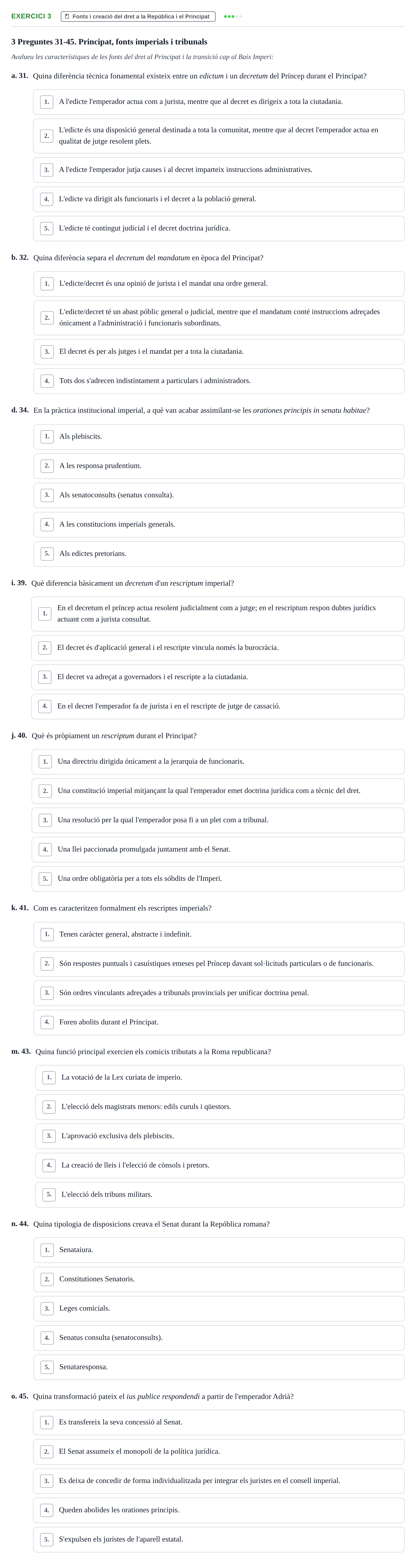 Enunciado: Ejercicio 3 - Fonts i creació del dret a la República i el… · Historia del Derecho UDL 2018