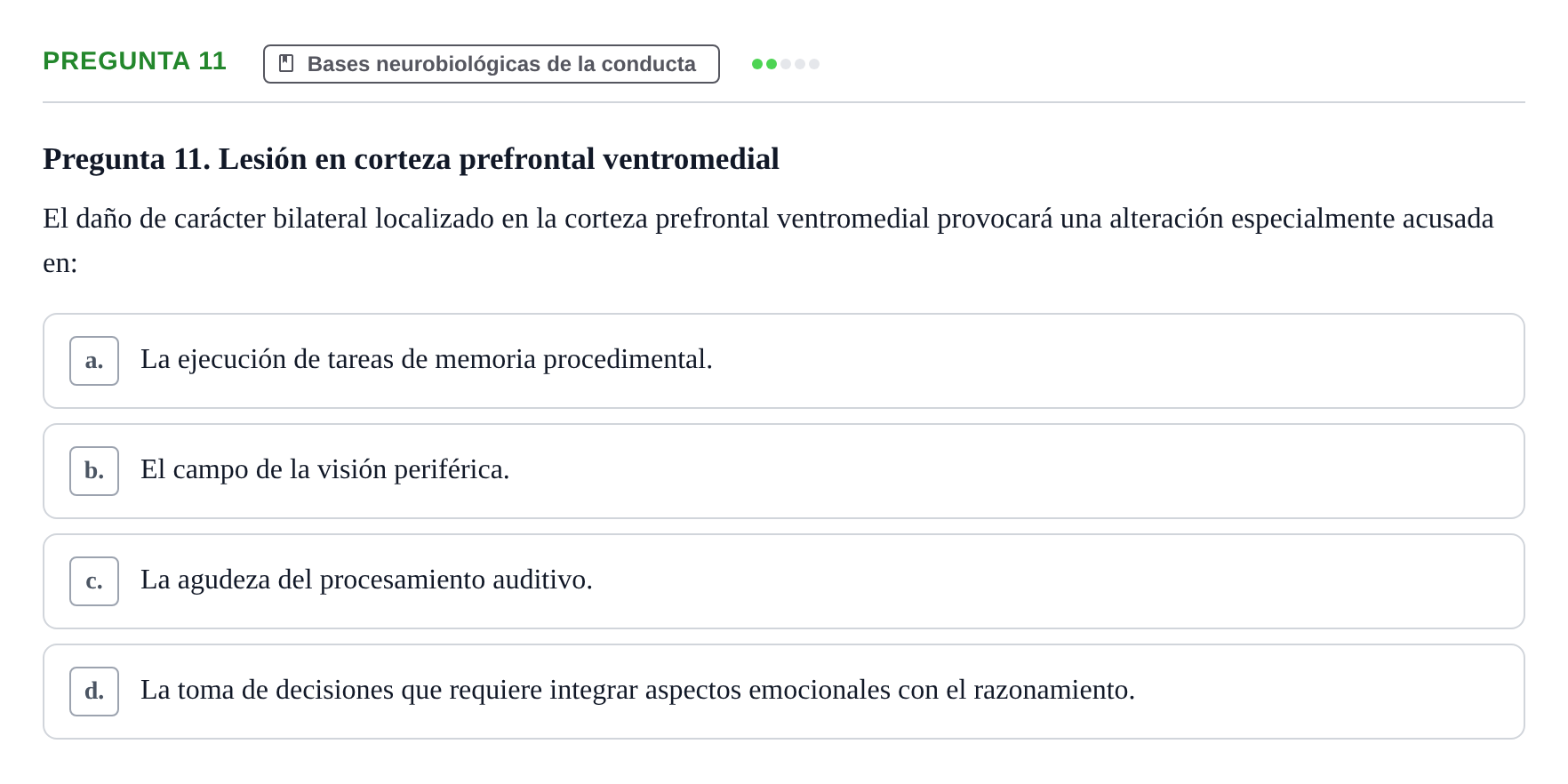 Enunciado: Pregunta 11