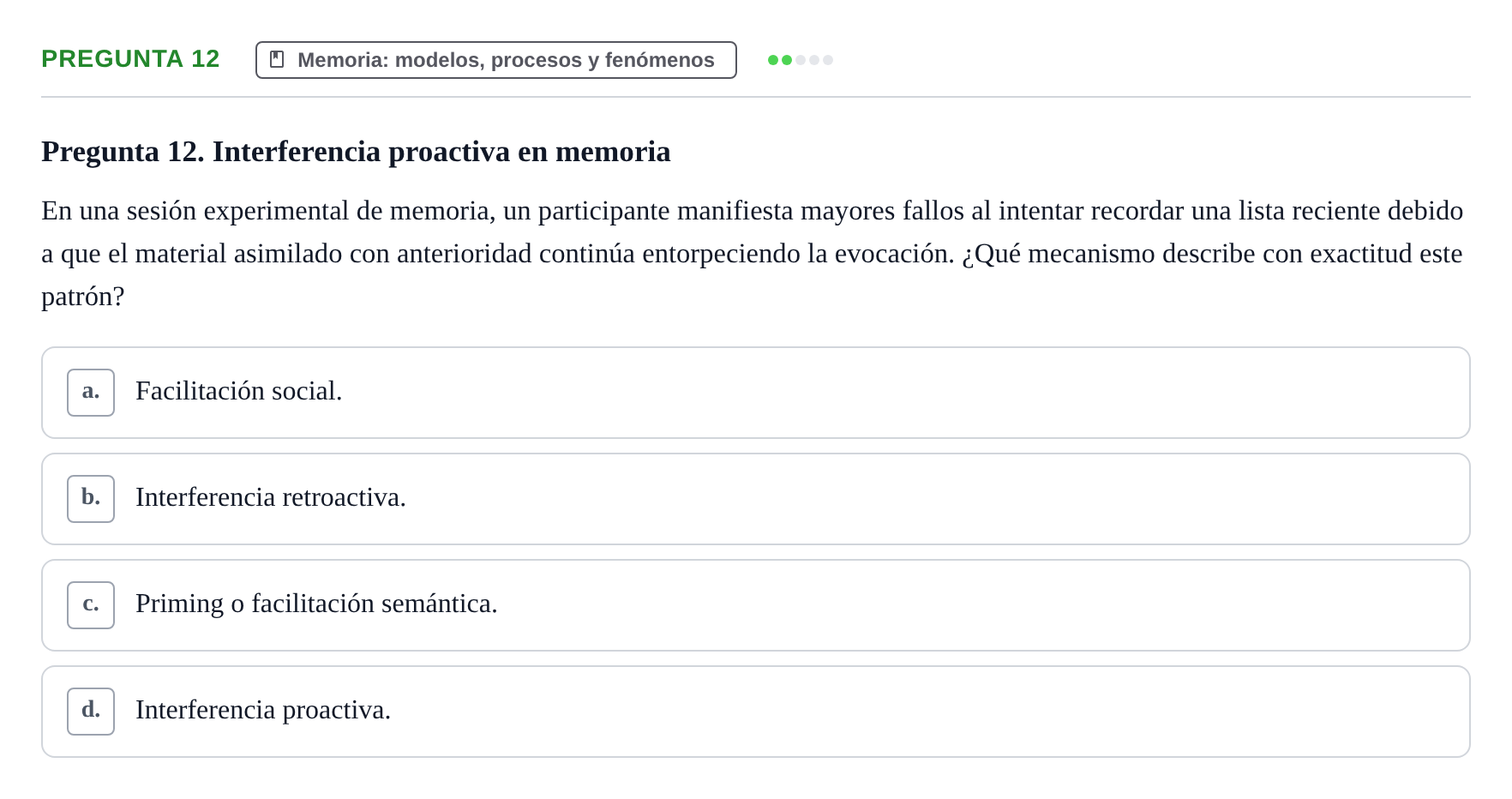 Enunciado: Pregunta 12