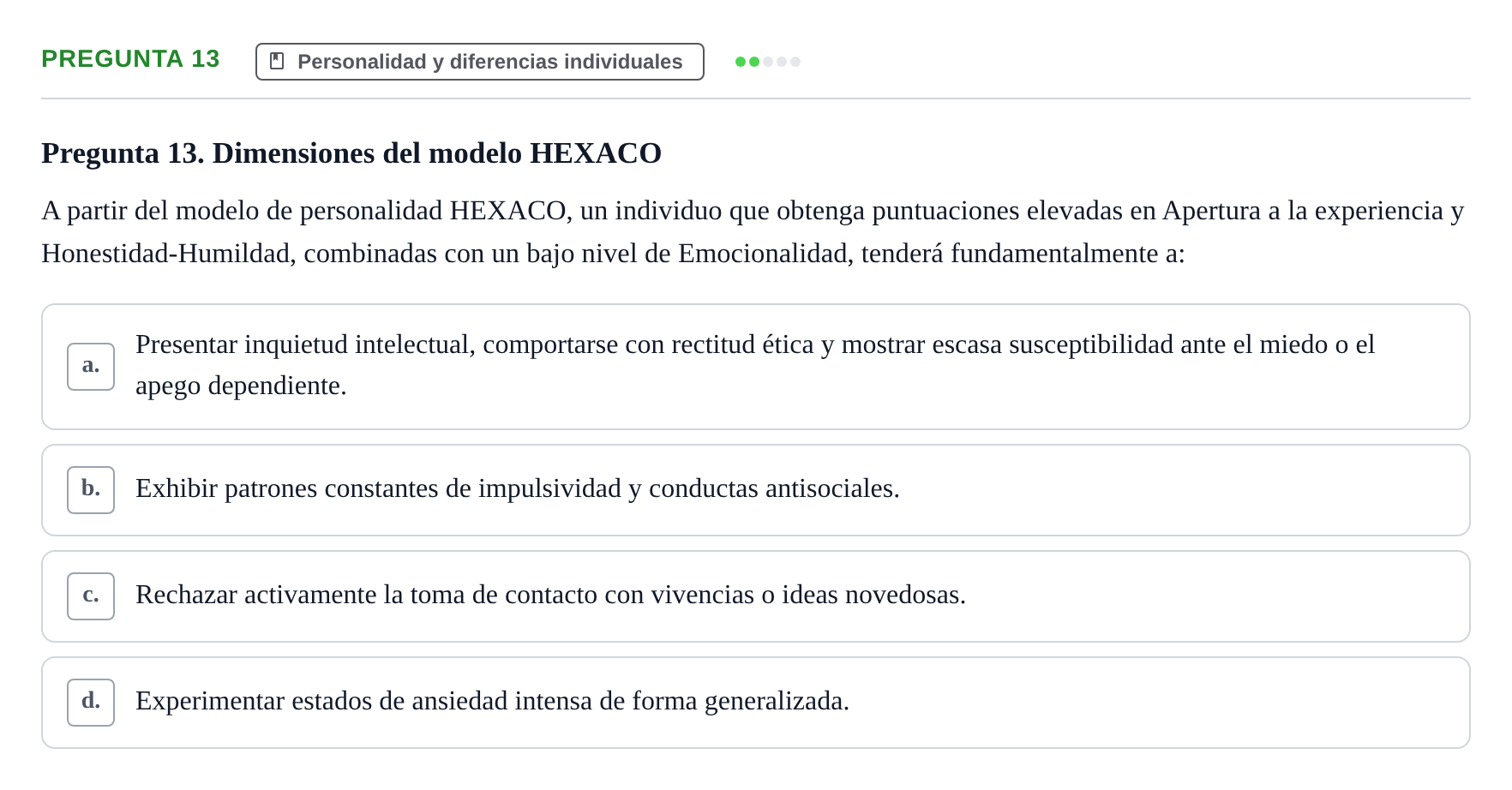 Enunciado: Pregunta 13