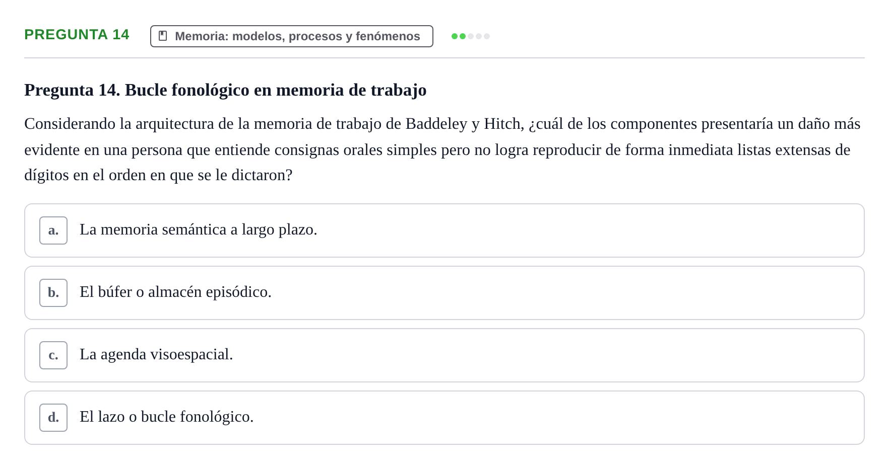 Enunciado: Pregunta 14
