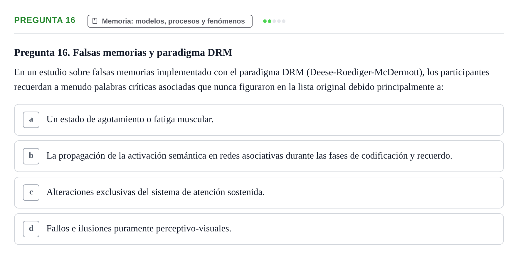 Enunciado: Pregunta 16