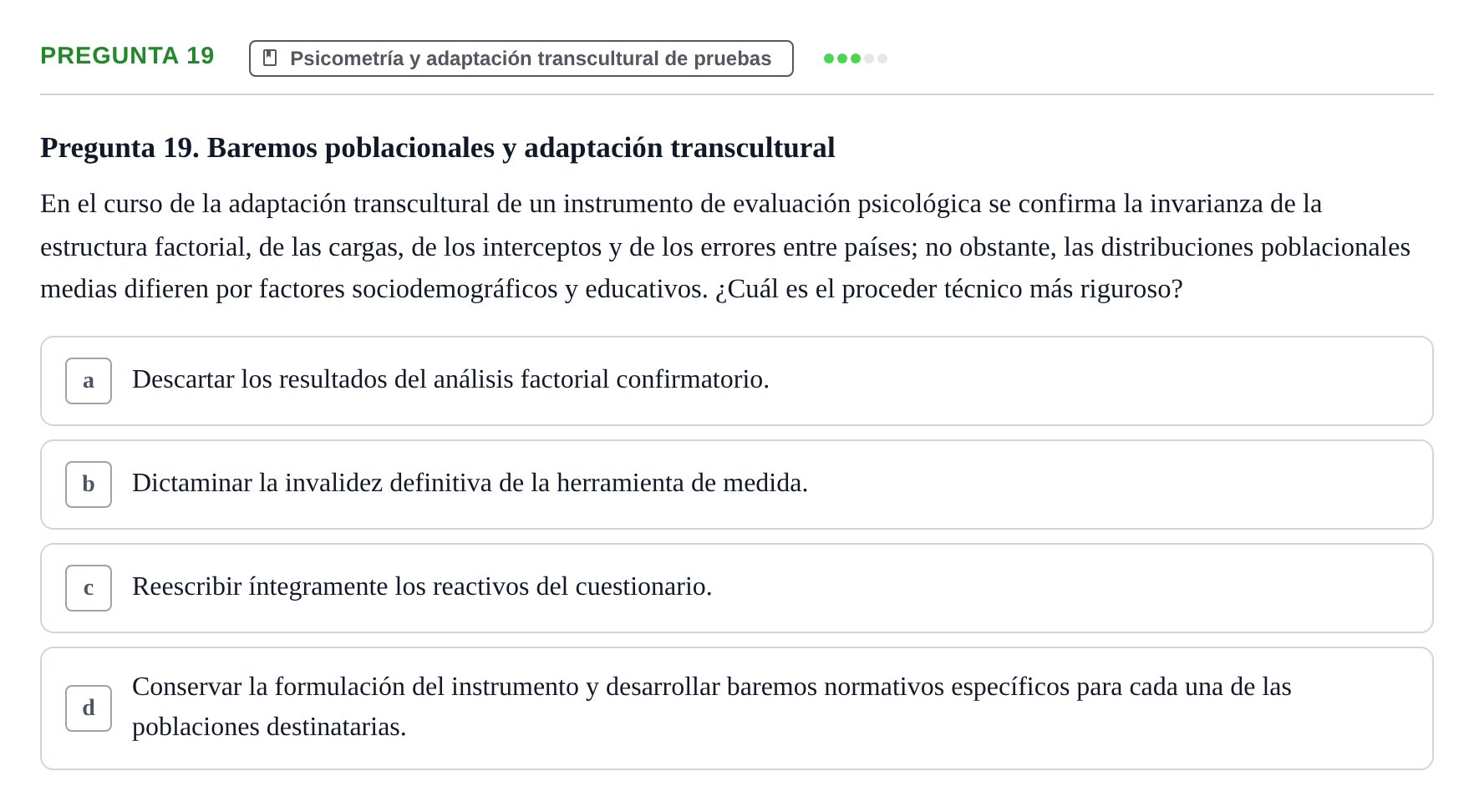 Enunciado: Pregunta 19
