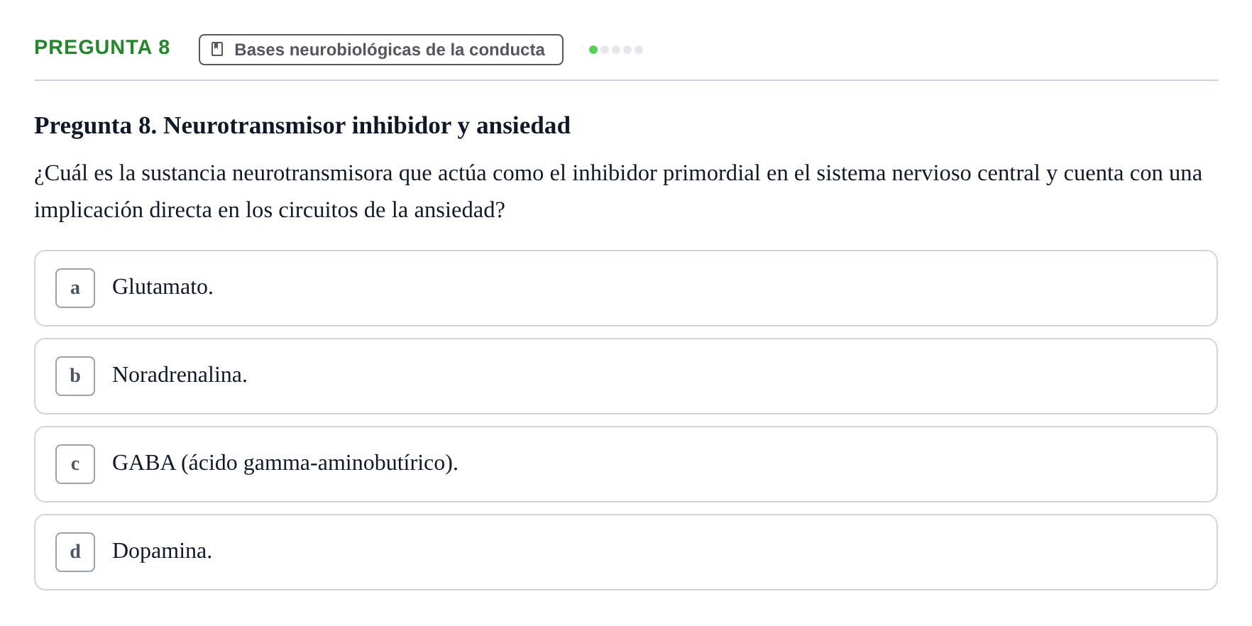 Enunciado: Pregunta 8