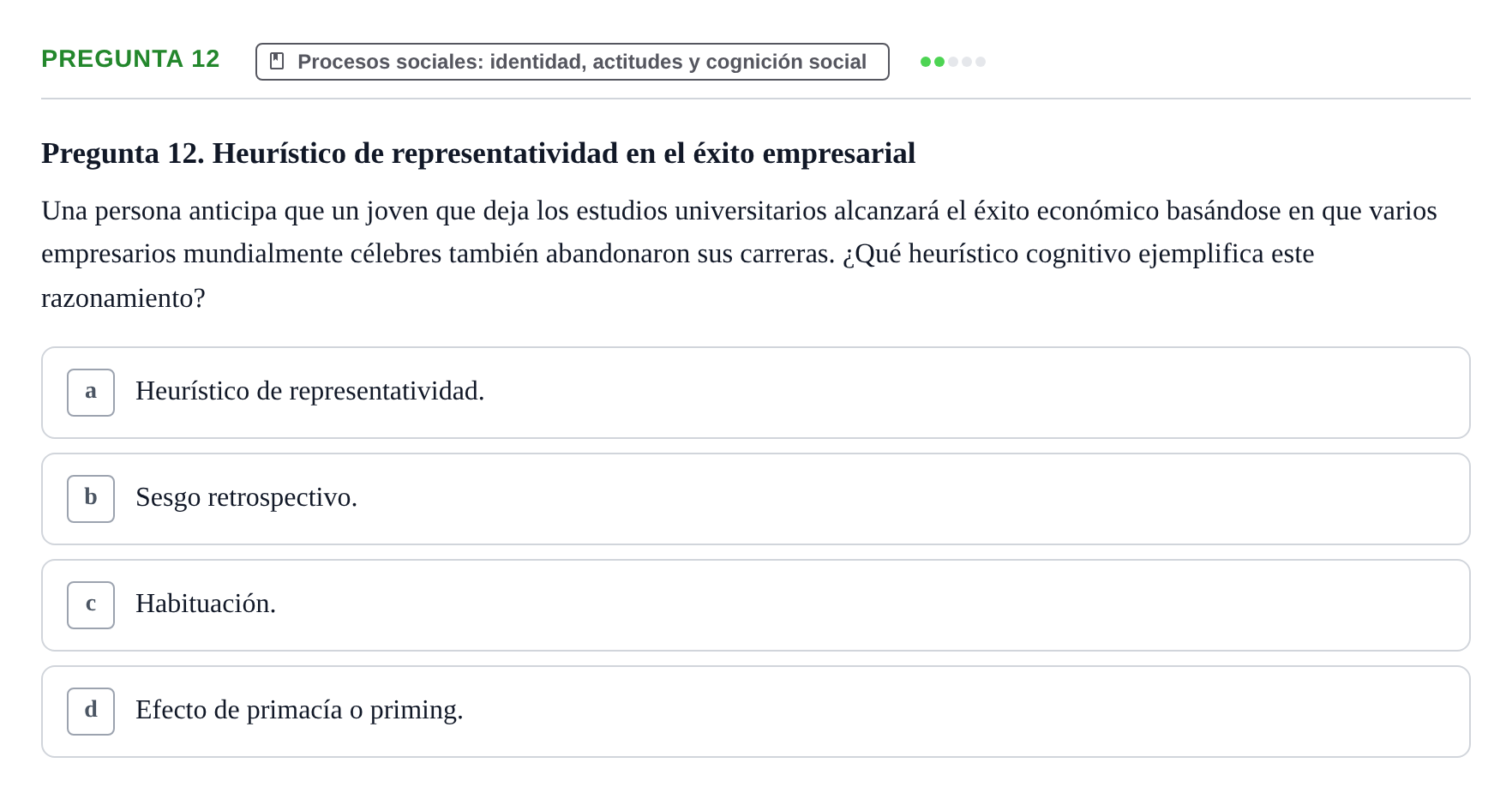 Enunciado: Pregunta 12