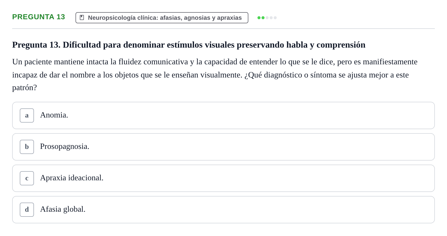 Enunciado: Pregunta 13