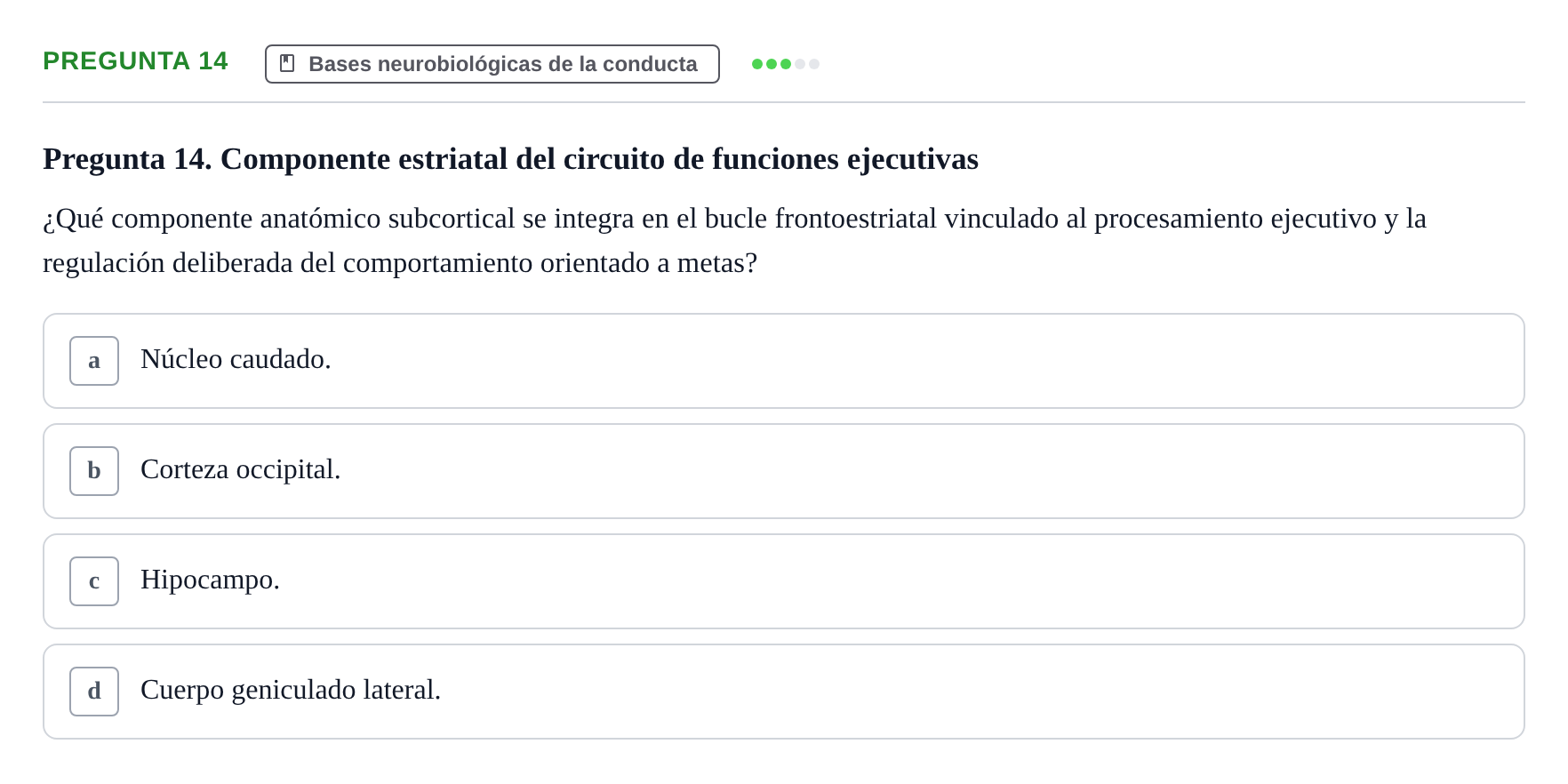 Enunciado: Pregunta 14