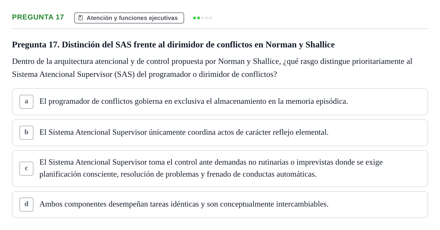 Enunciado: Pregunta 17