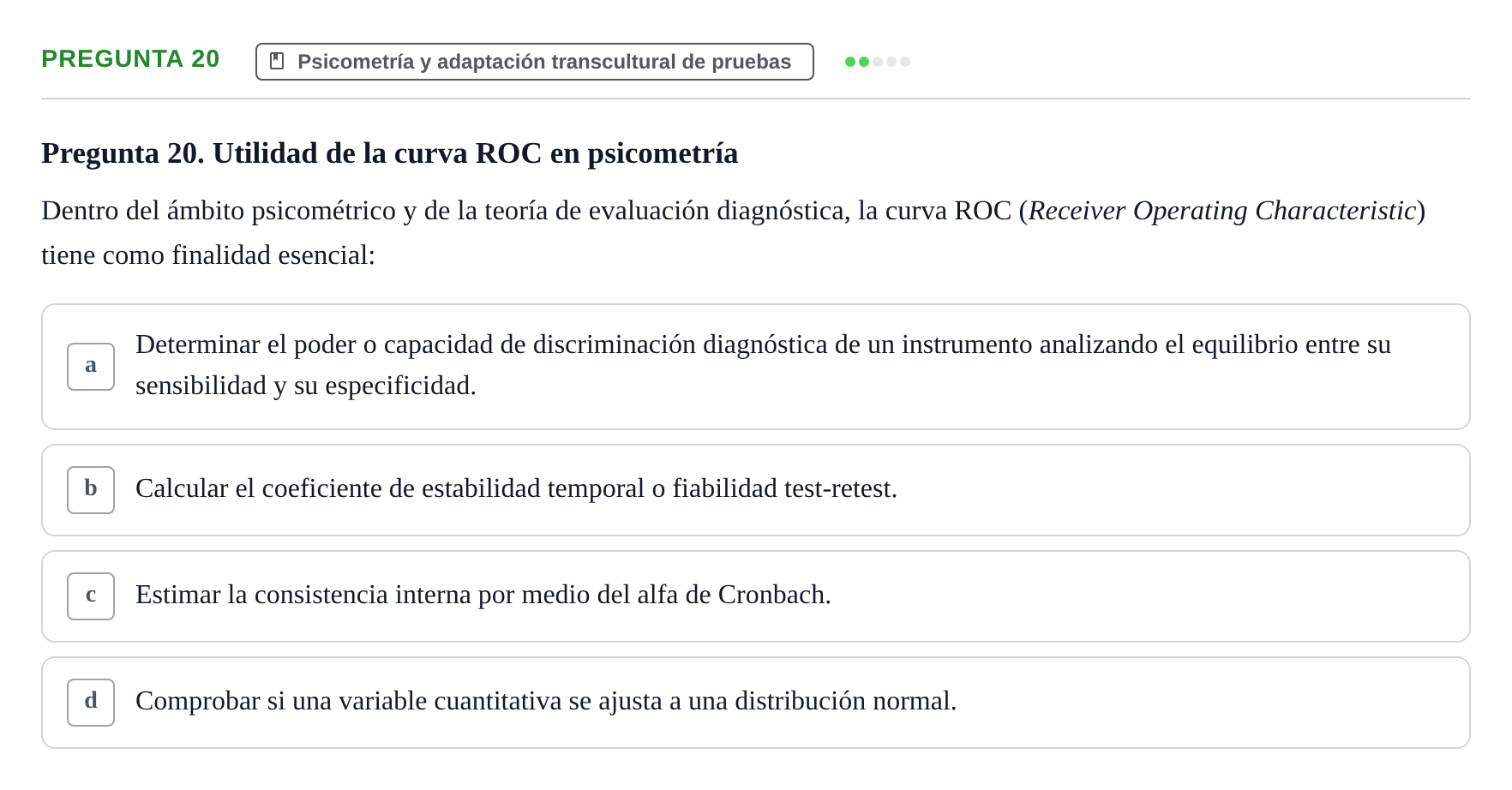 Enunciado: Pregunta 20
