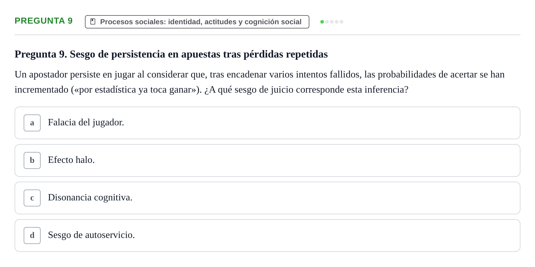 Enunciado: Pregunta 9