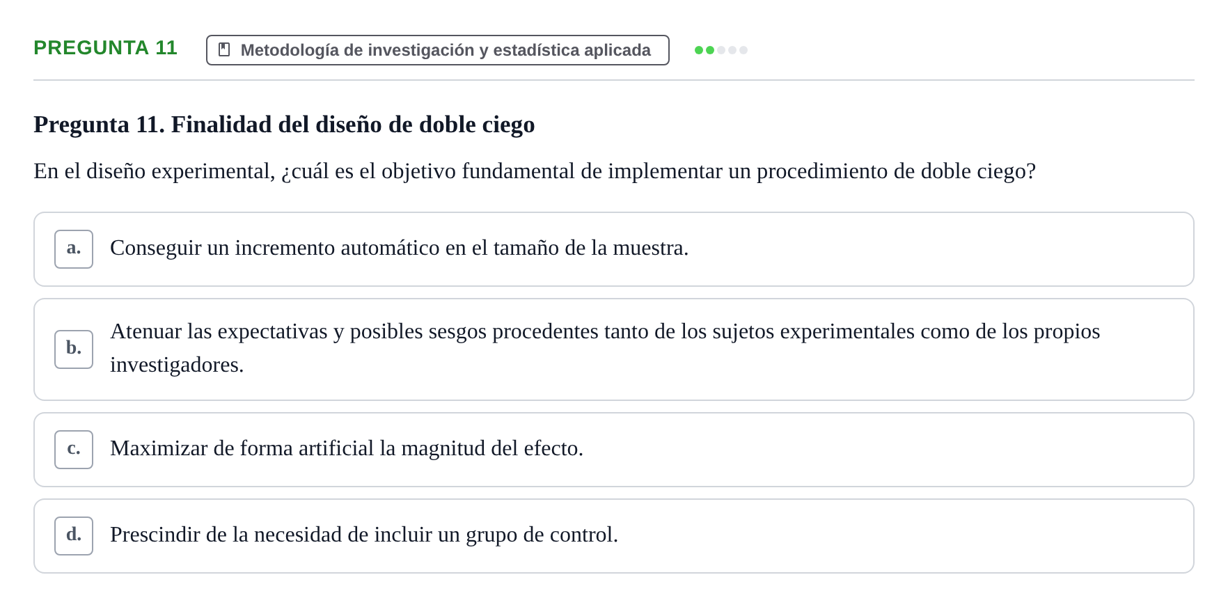 Enunciado: Pregunta 11