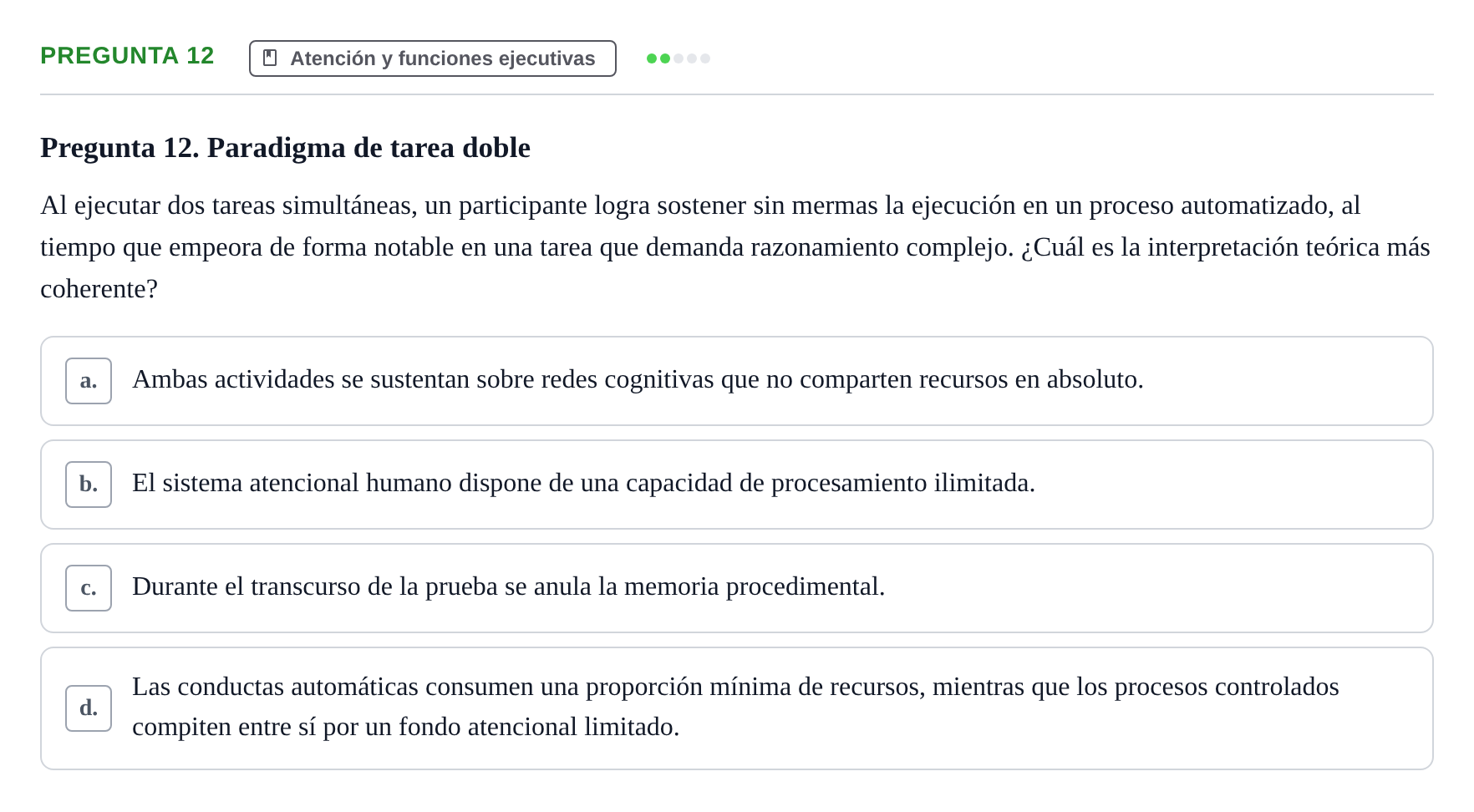Enunciado: Pregunta 12