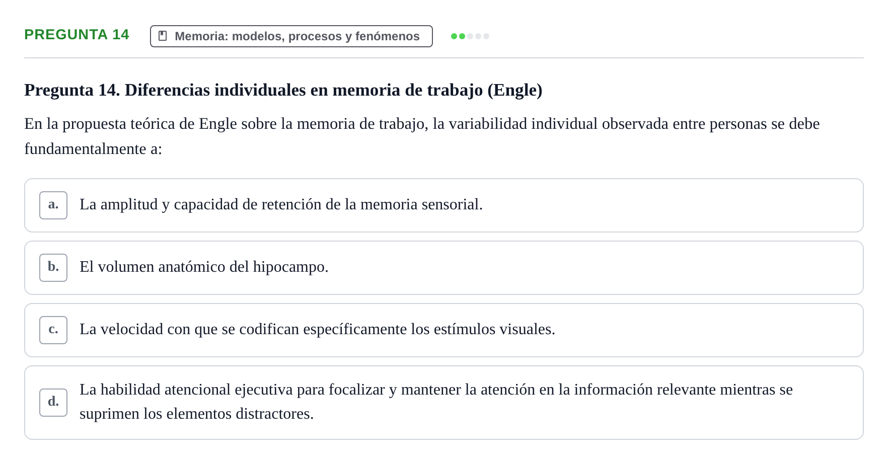 Enunciado: Pregunta 14