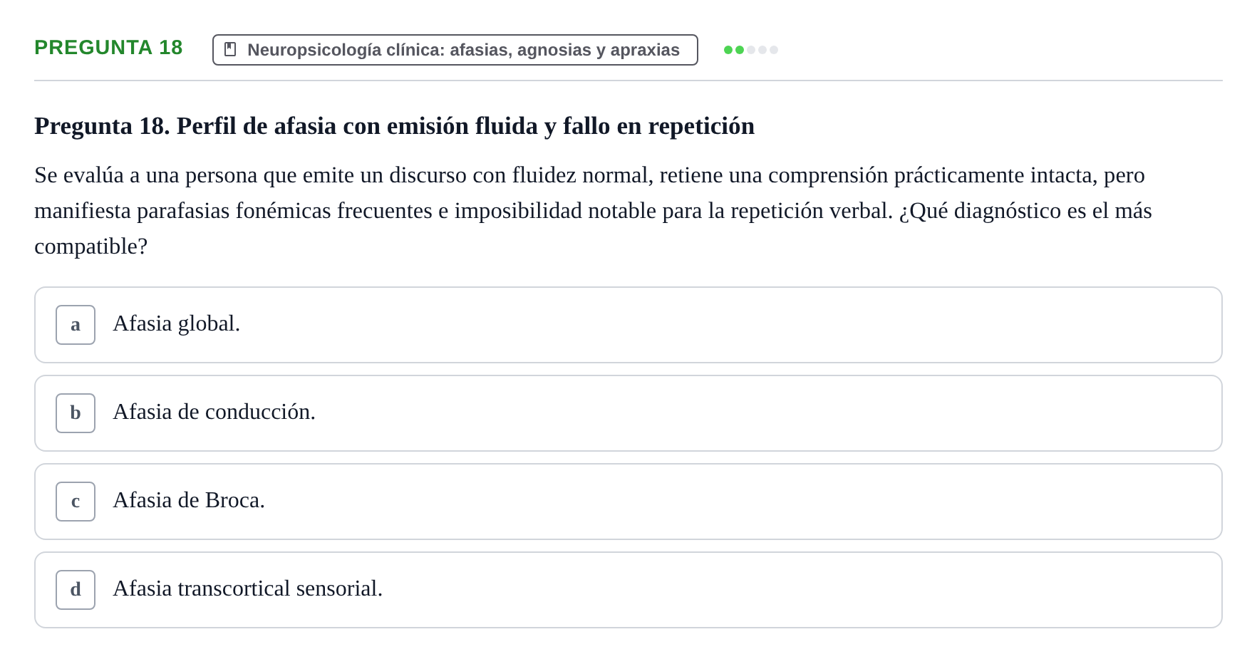 Enunciado: Pregunta 18