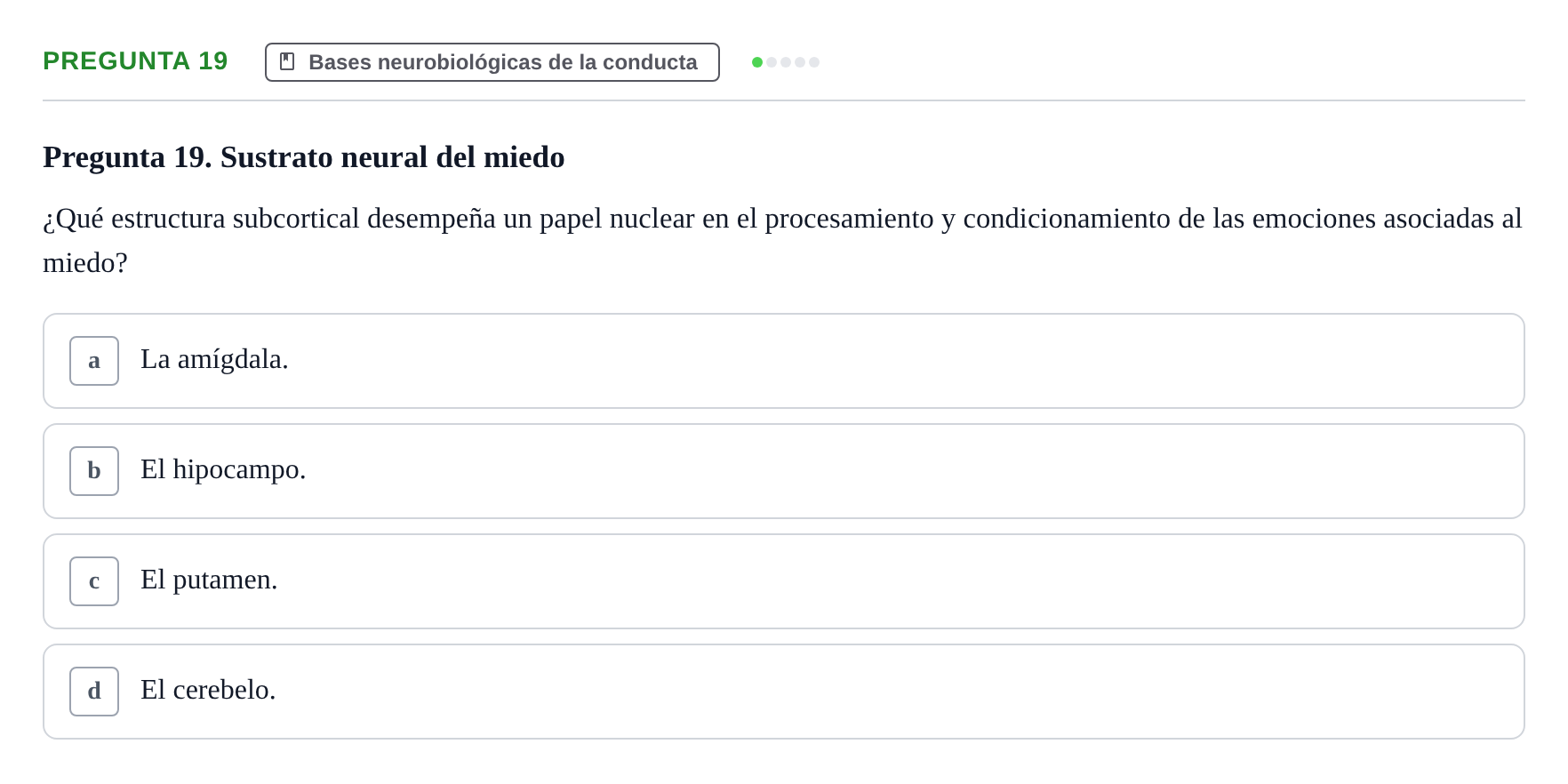 Enunciado: Pregunta 19