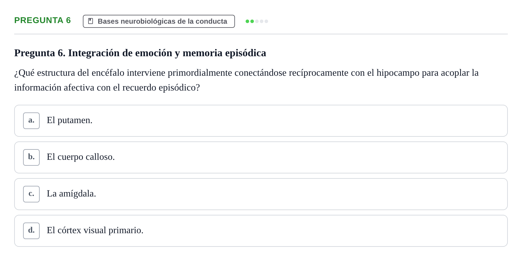 Enunciado: Pregunta 6